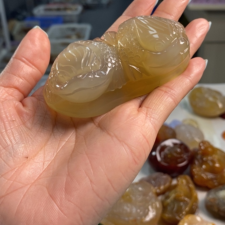 玛瑙/玉髓未镶嵌吊坠(不含链)