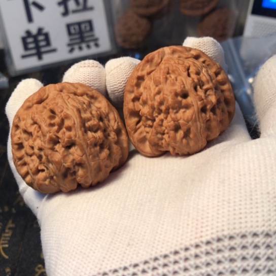 把件文玩核桃白狮子43mm