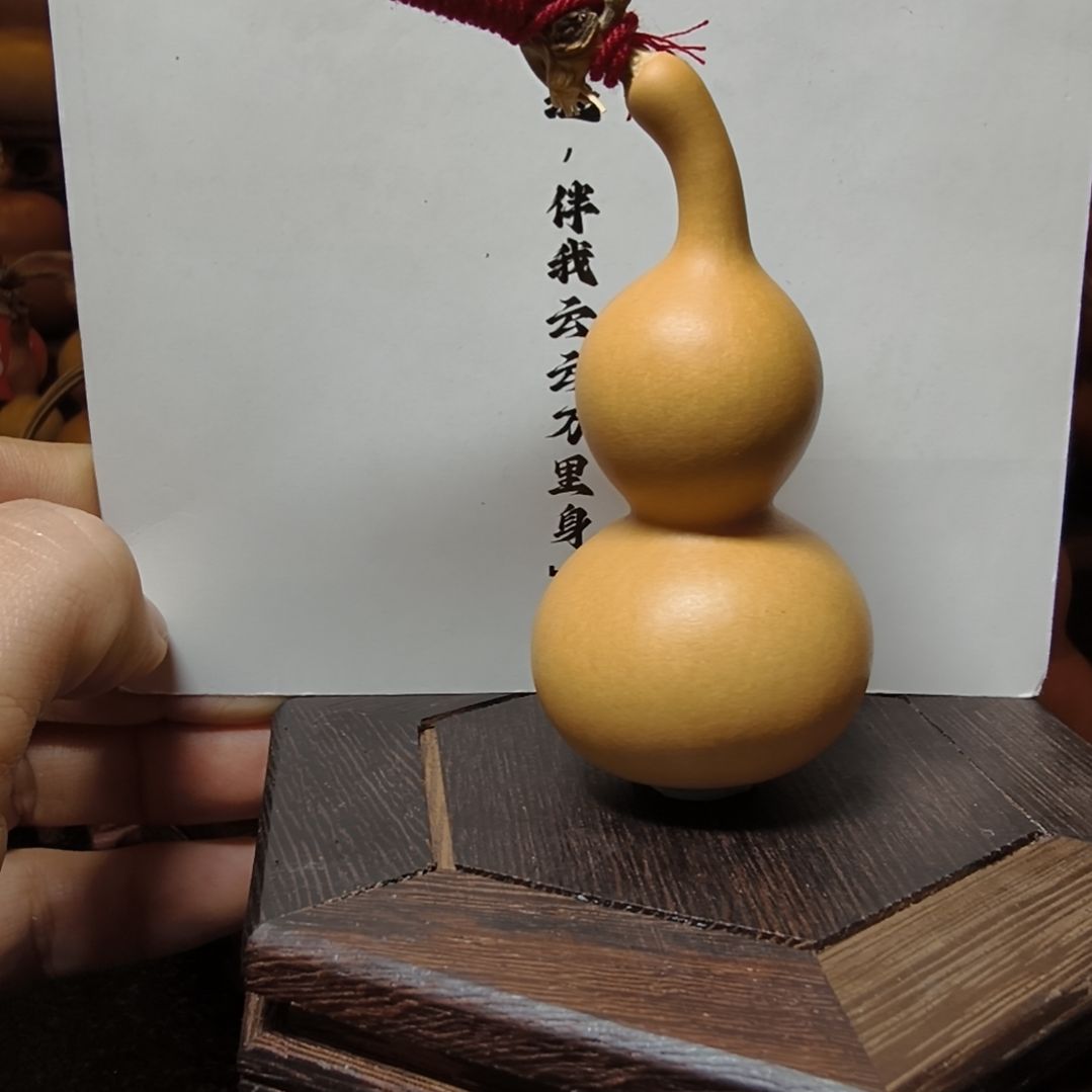 铅**鑫葫芦手把件文玩福禄康瑞相伴