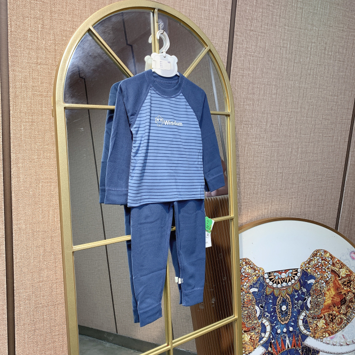 N150孕妇宝宝蓝色秋衣套装