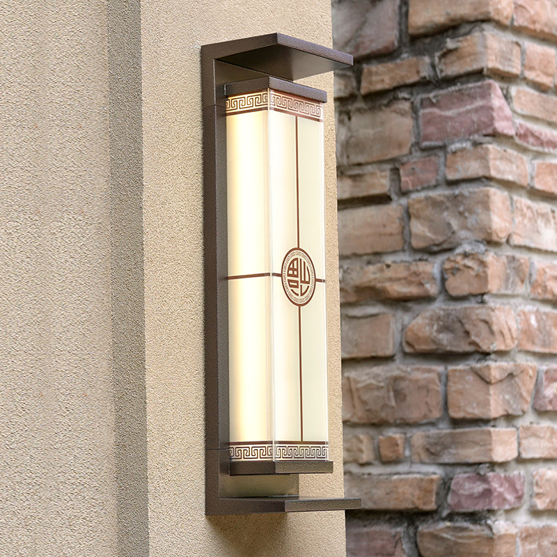 户外壁灯墙灯入户庭院灯新中式太阳能灯室外露台灯别墅走廊阳台灯