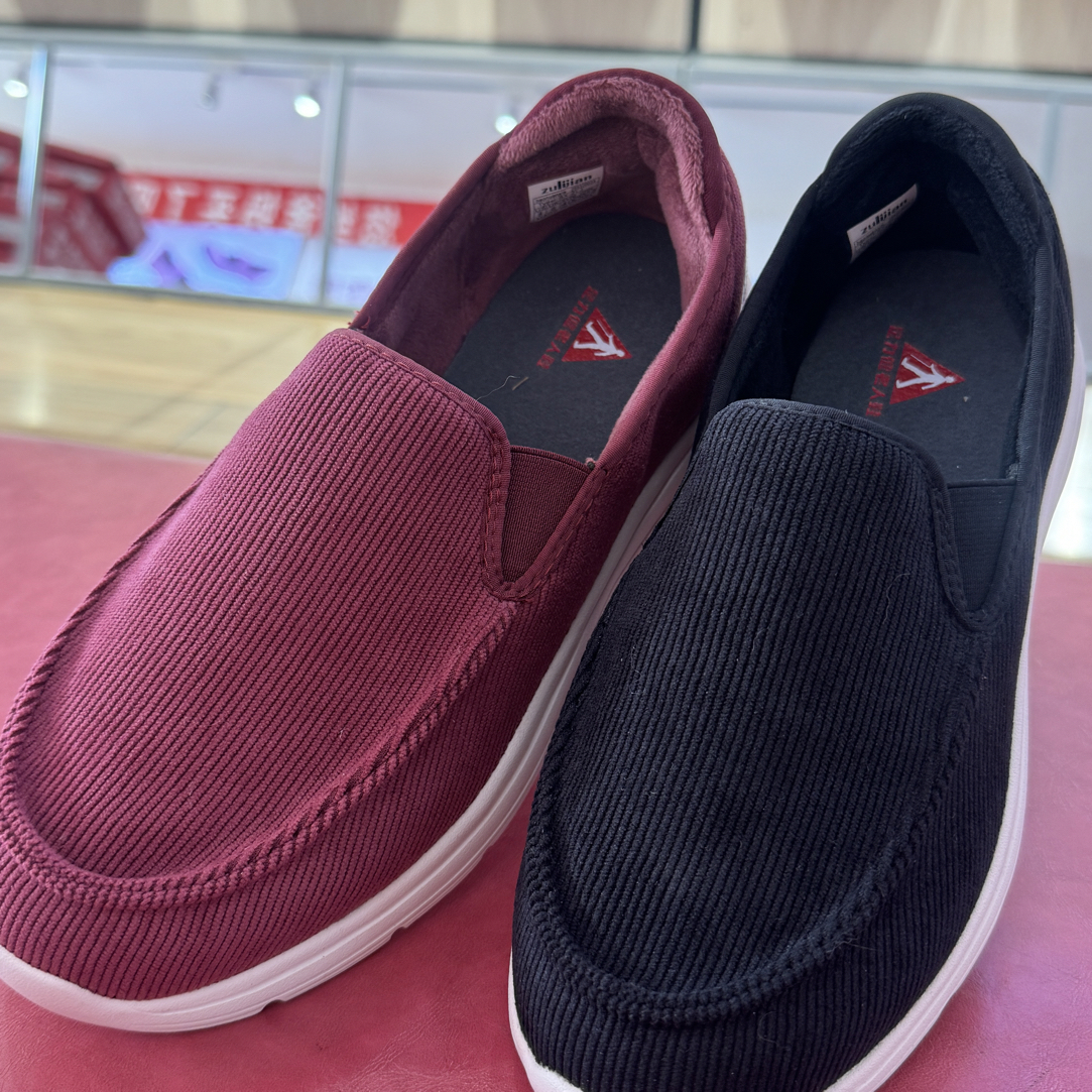 足力健老人鞋女士加绒加厚保暖鞋25年新款