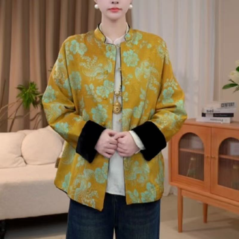 【明月流光】新中式早秋丝绒双面穿外套女2025C8154-媛媛蒂莎仓