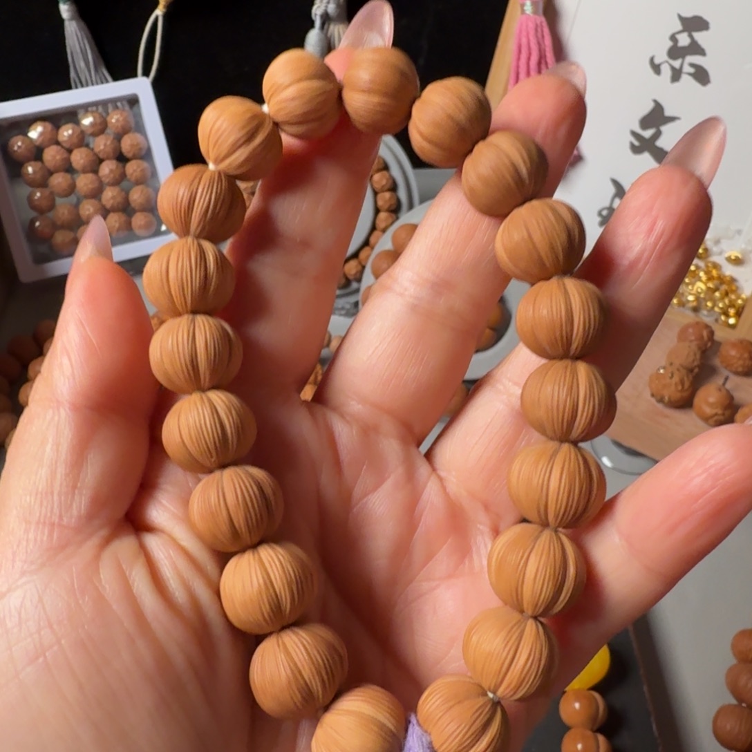 猴头核桃手串拉丝瓜珠手串