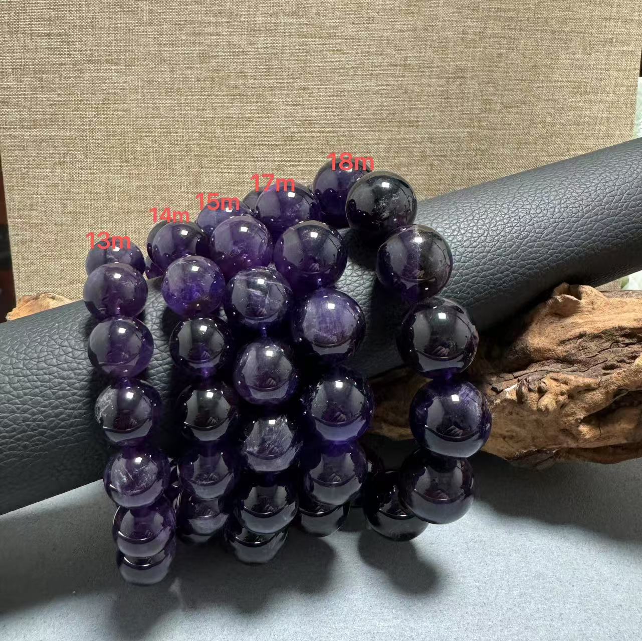 【云上水晶】Z12老矿黑紫超七手串 多样性发其一