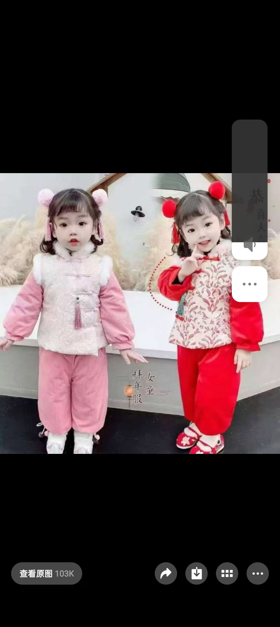 汉服女童国风冬装套装新新中式儿童古风唐装小女孩加绒拜年服冬季