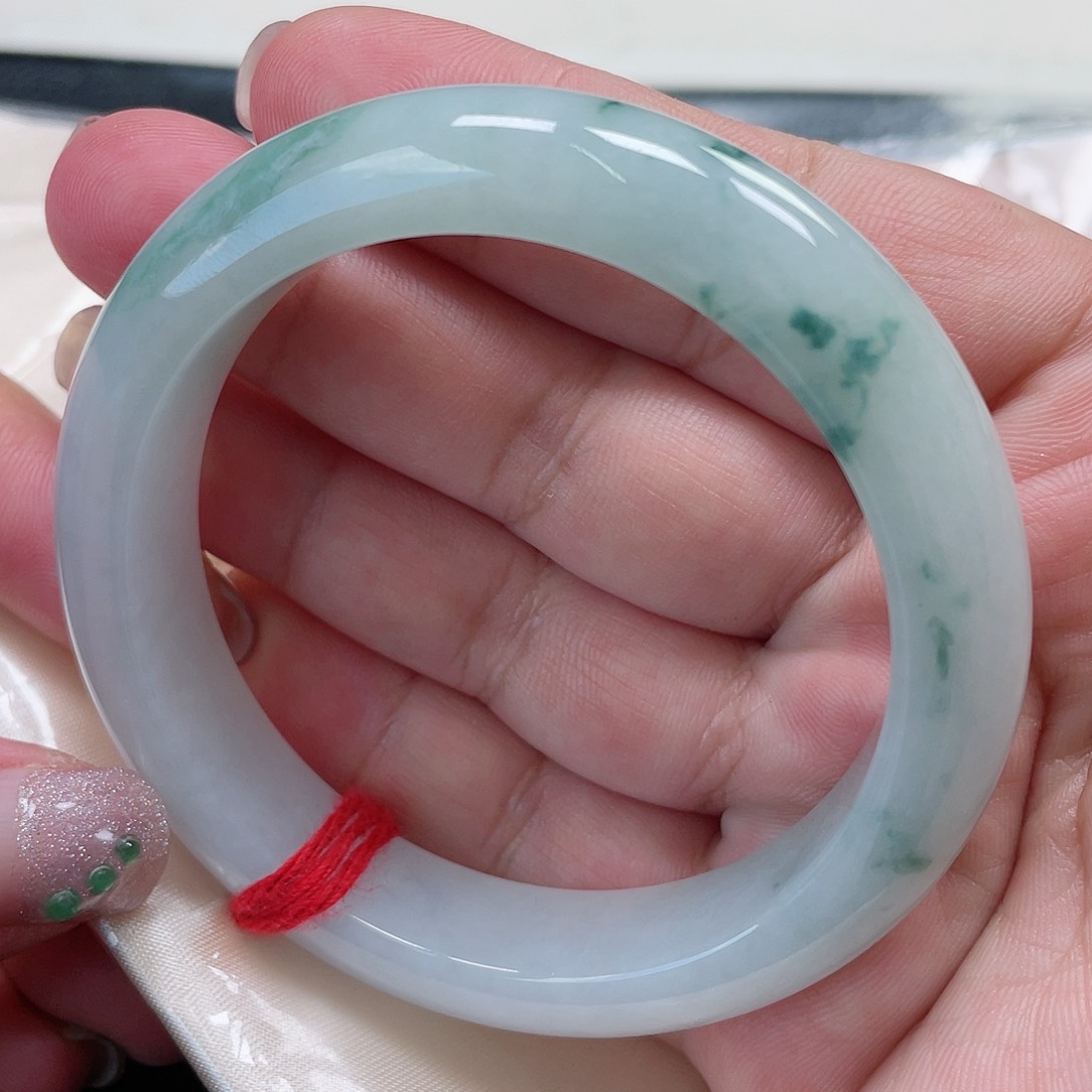 未镶嵌手镯翡翠缅甸翡翠手镯57圈