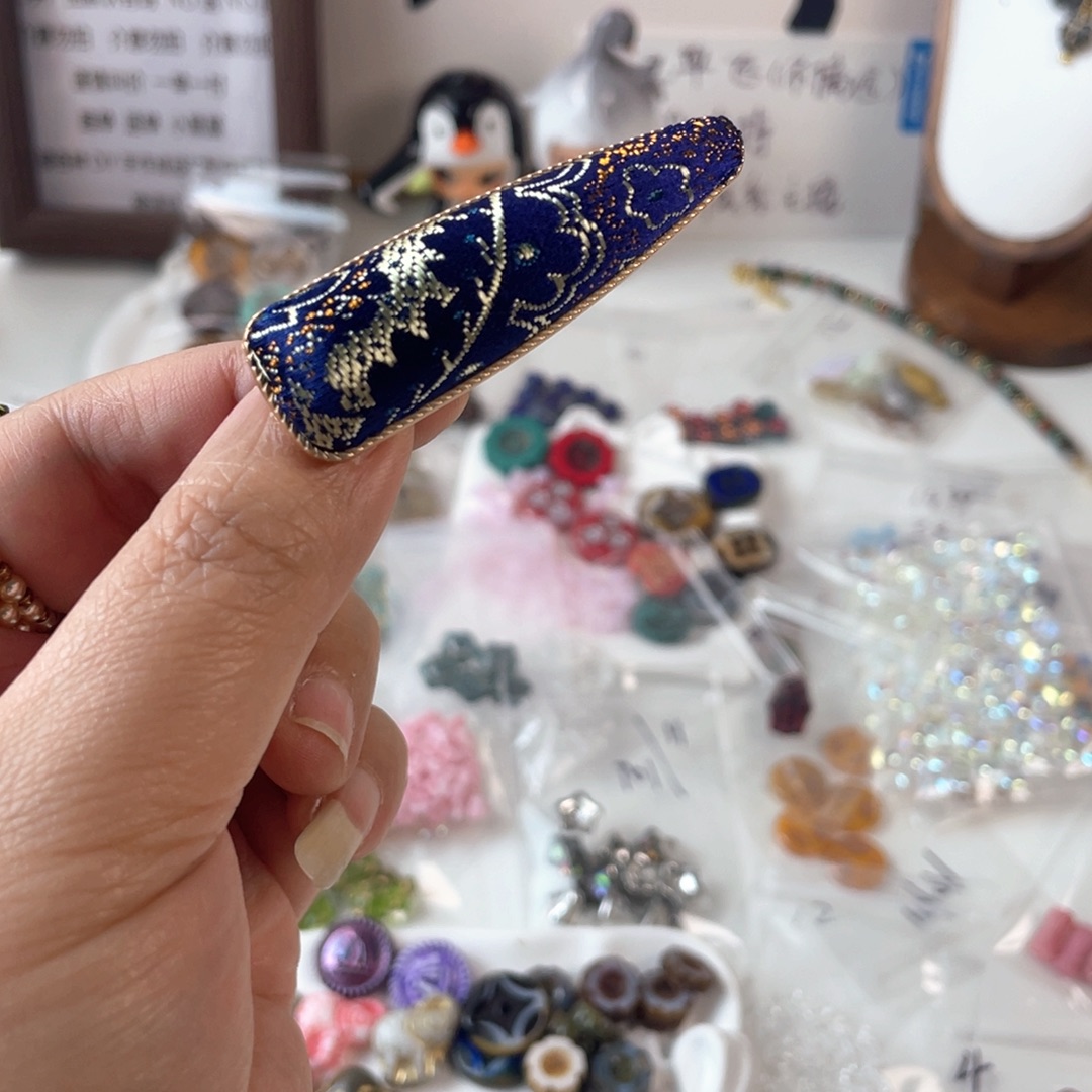 琉璃宋锦发夹一块起拍