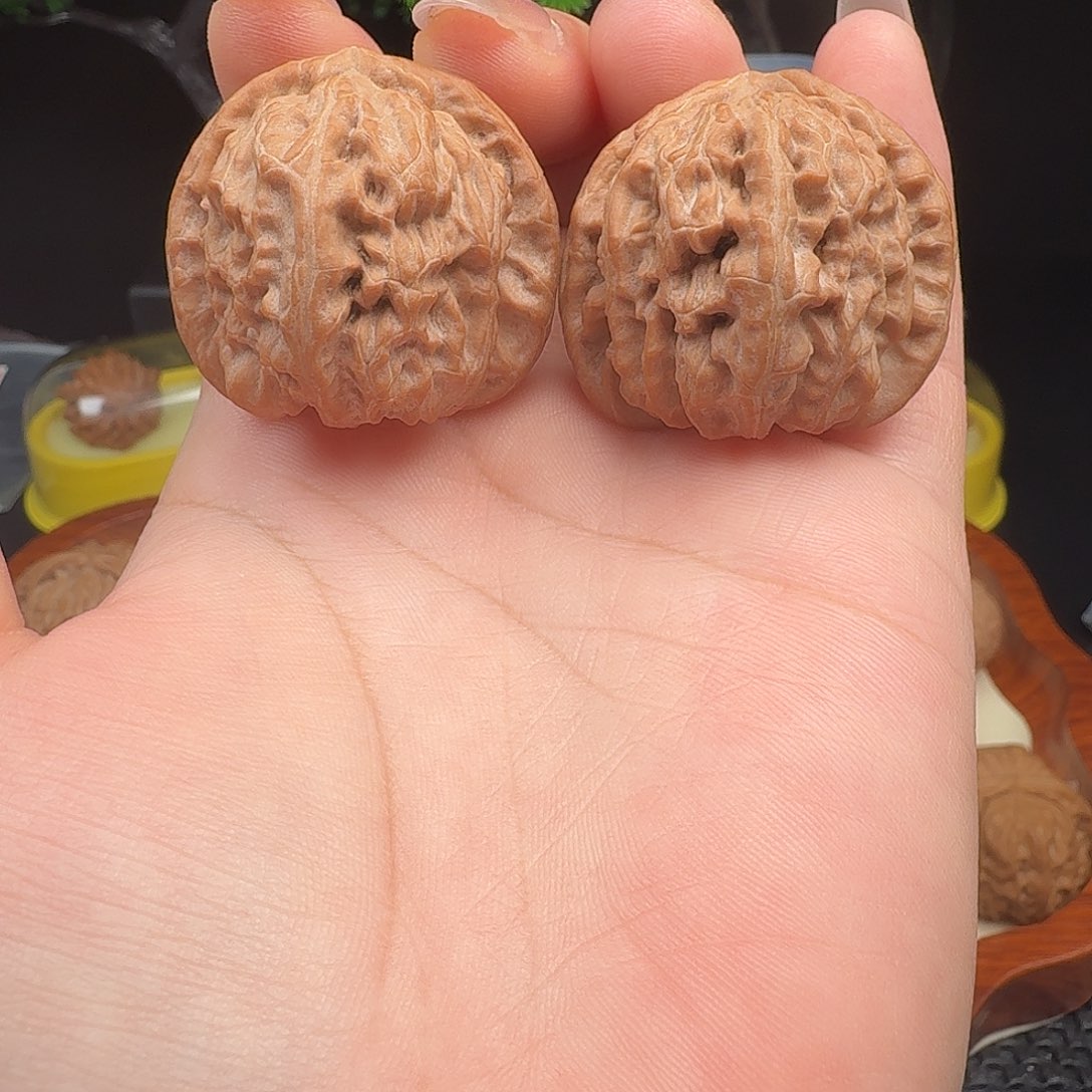 把件文玩核桃全品白狮子36新果