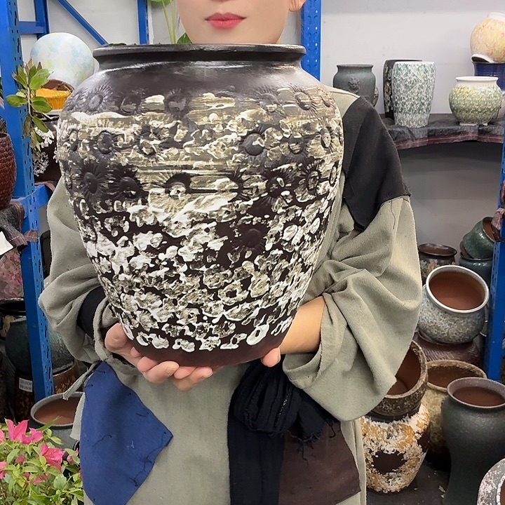 19×30 -粗陶花盆有孔-买买买