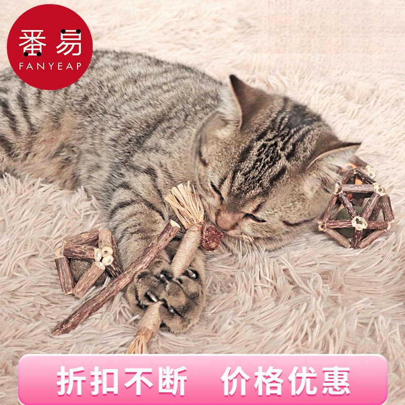 木天蓼/棒A1pn005-猫咪磨牙成幼猫洁齿自嗨解闷玩具宠物薄荷