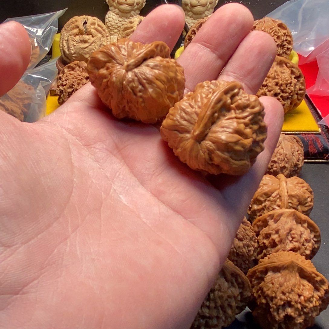 桃核把件一帆风顺蛤蟆头