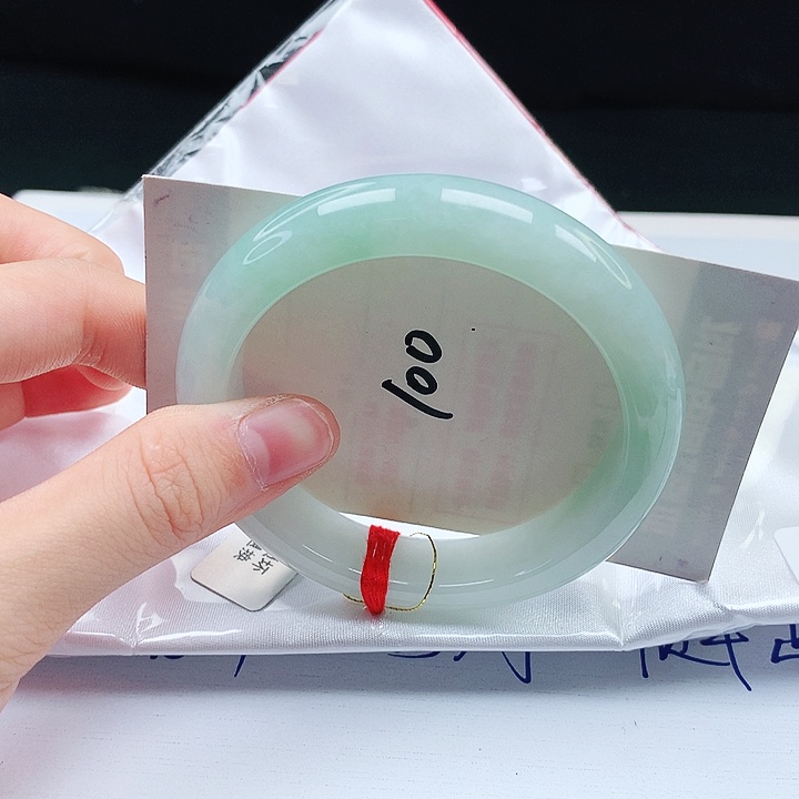 翡翠手镯未镶嵌缅甸天然a货手镯55+