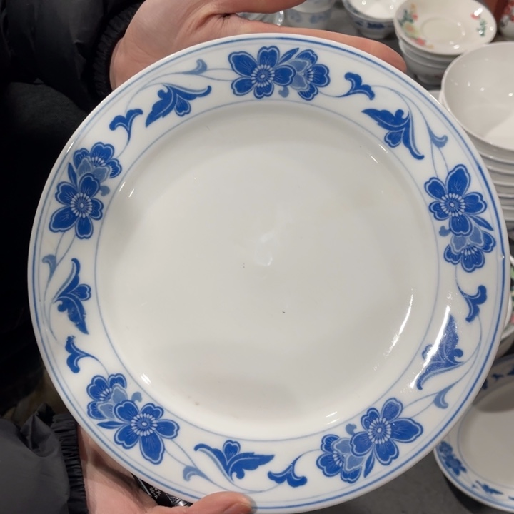 醴陵釉高温老瓷器群力9寸平