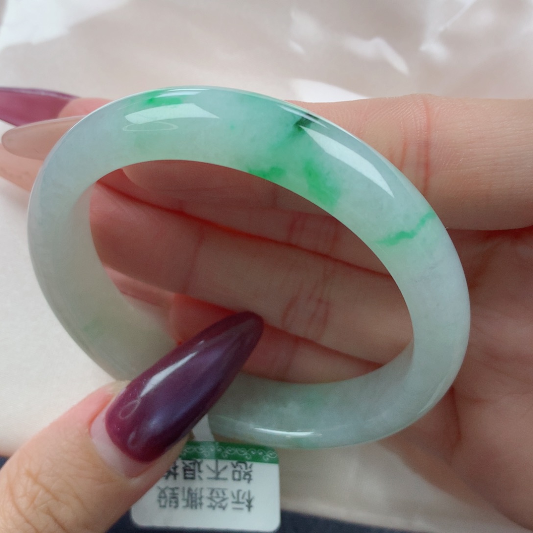 未镶嵌手镯翡翠缅甸天然翡翠A货51.6贵妃