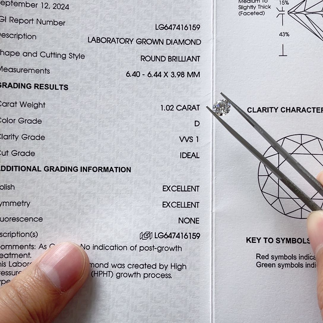 实验室培育钻石裸石未镶嵌