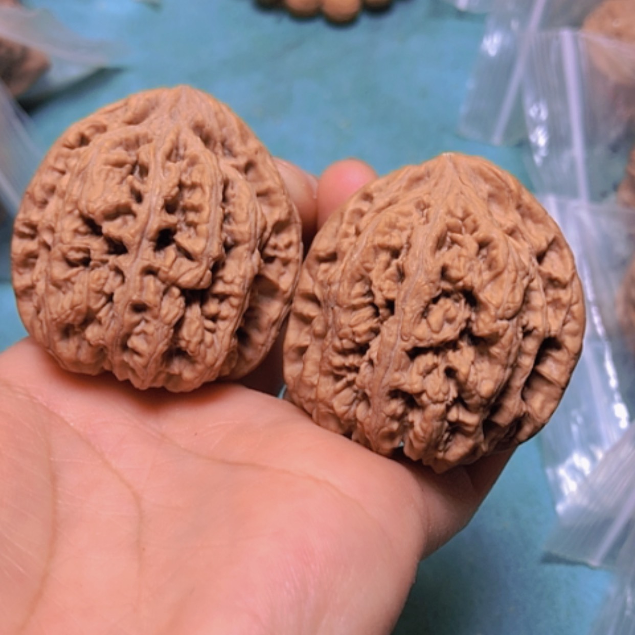 【闪购商品】核桃把件42原装粗筋修尖