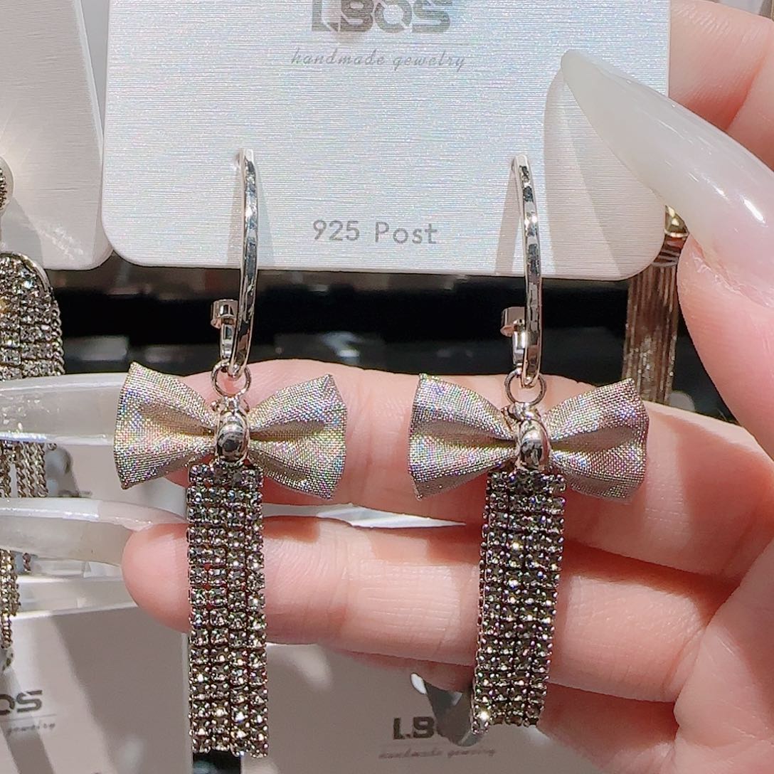 锆石铜合金925银耳环