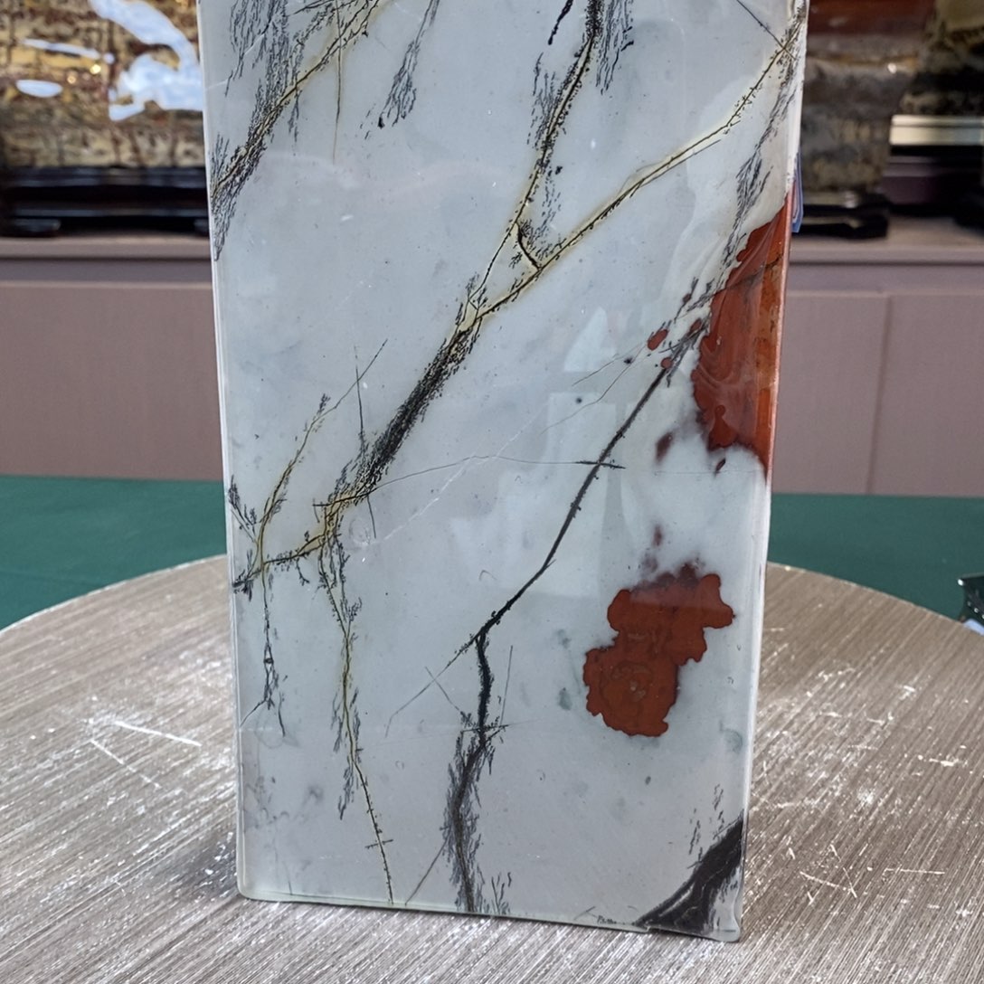 石材广西国画石草花石