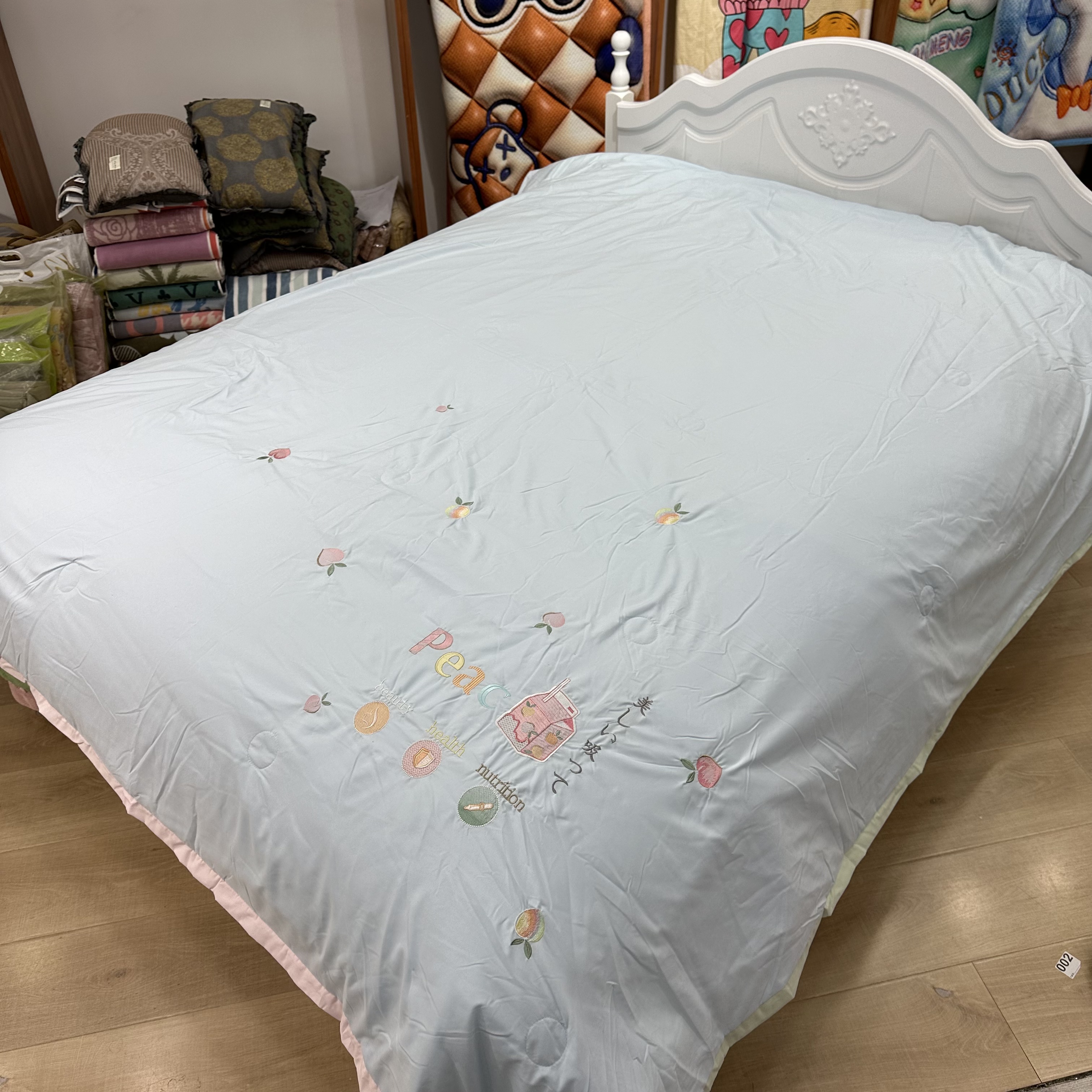 刺绣春秋被手工夏凉被刺绣绣花包边夏凉被空调被大豆纤维被春秋被