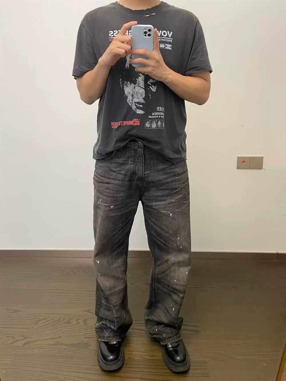 牛王系列！一定要抢！质感版型无敌！cleanfit泼墨牛仔裤男女