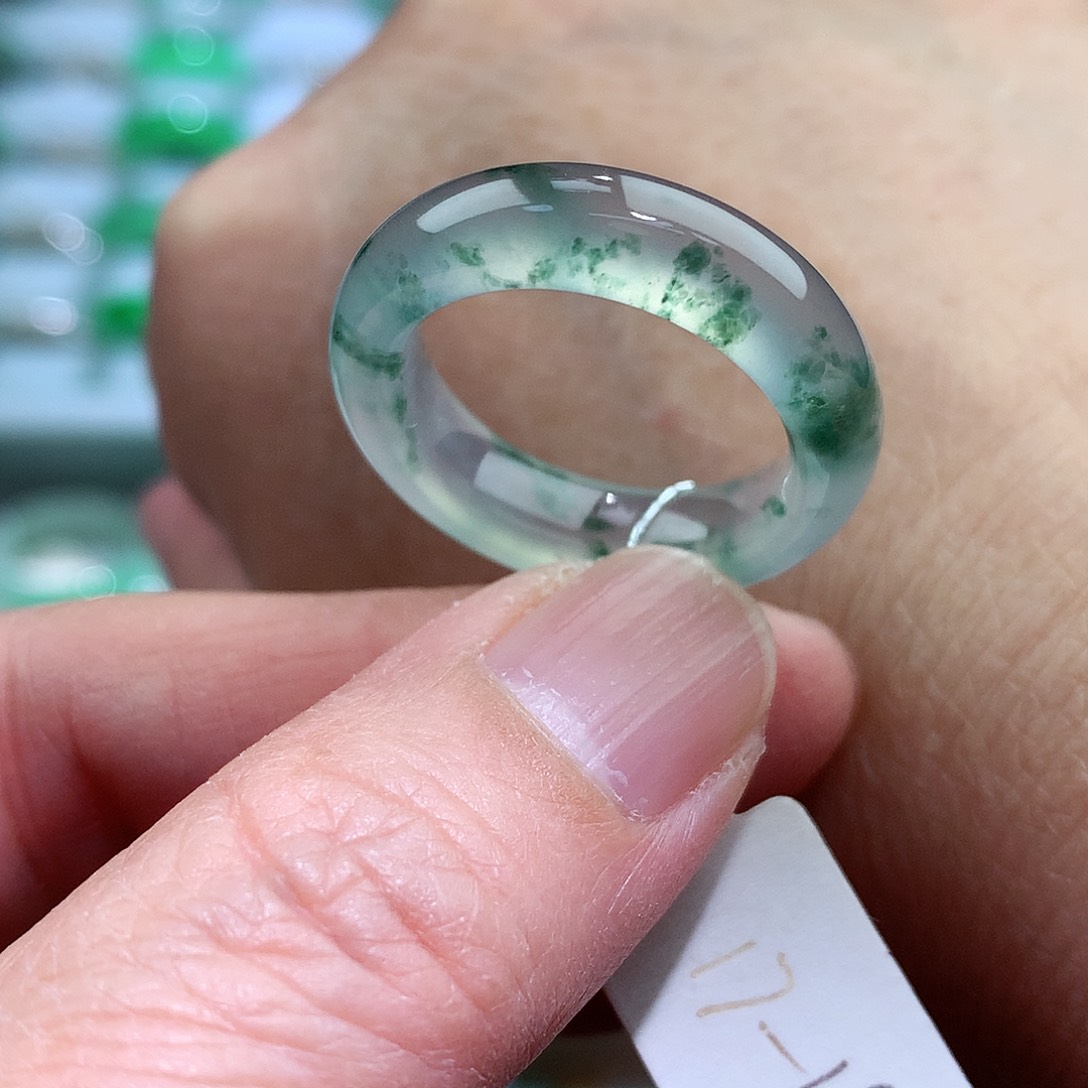 未镶嵌戒指翡翠17-18号