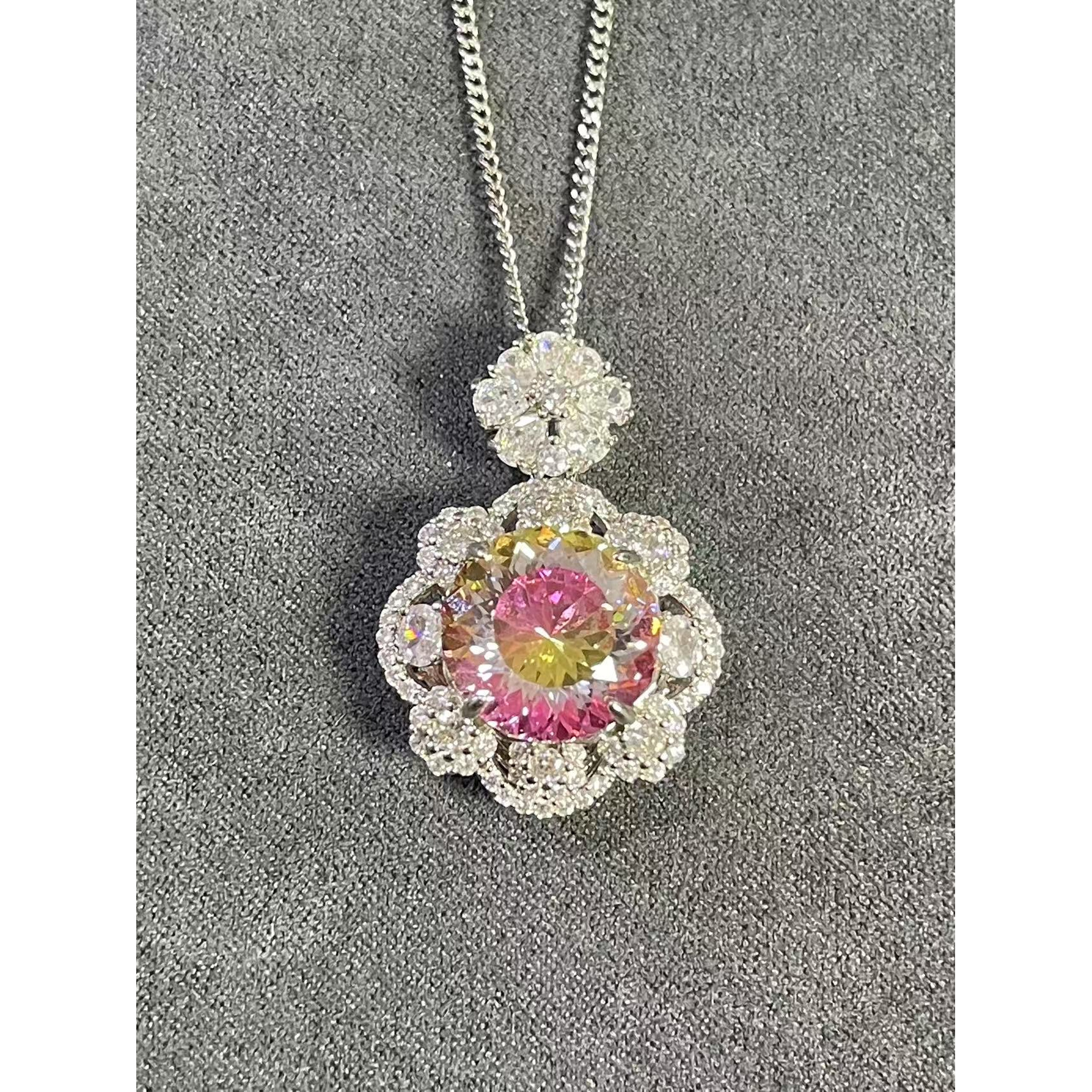 吊坠    福玺甄选多色花吊坠6083