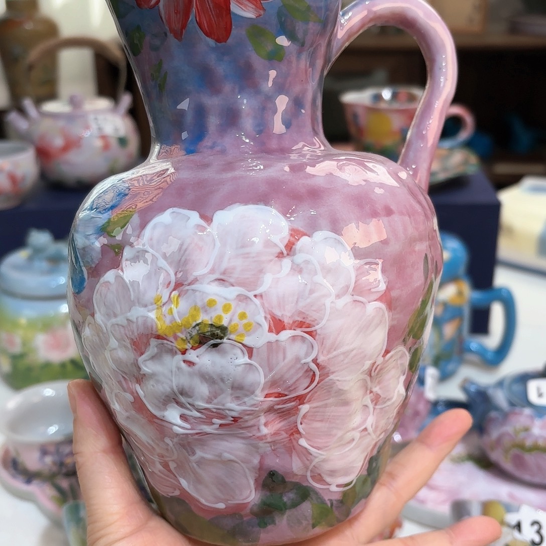 景德镇手绘高温釉下彩陶瓷茶具