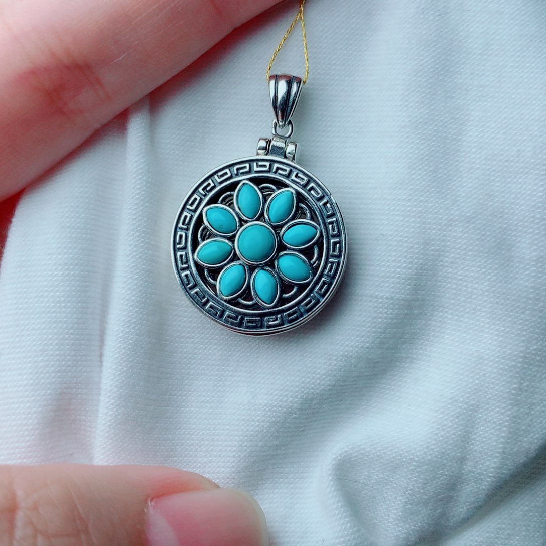 绿松石银S925镶嵌珠宝奇石