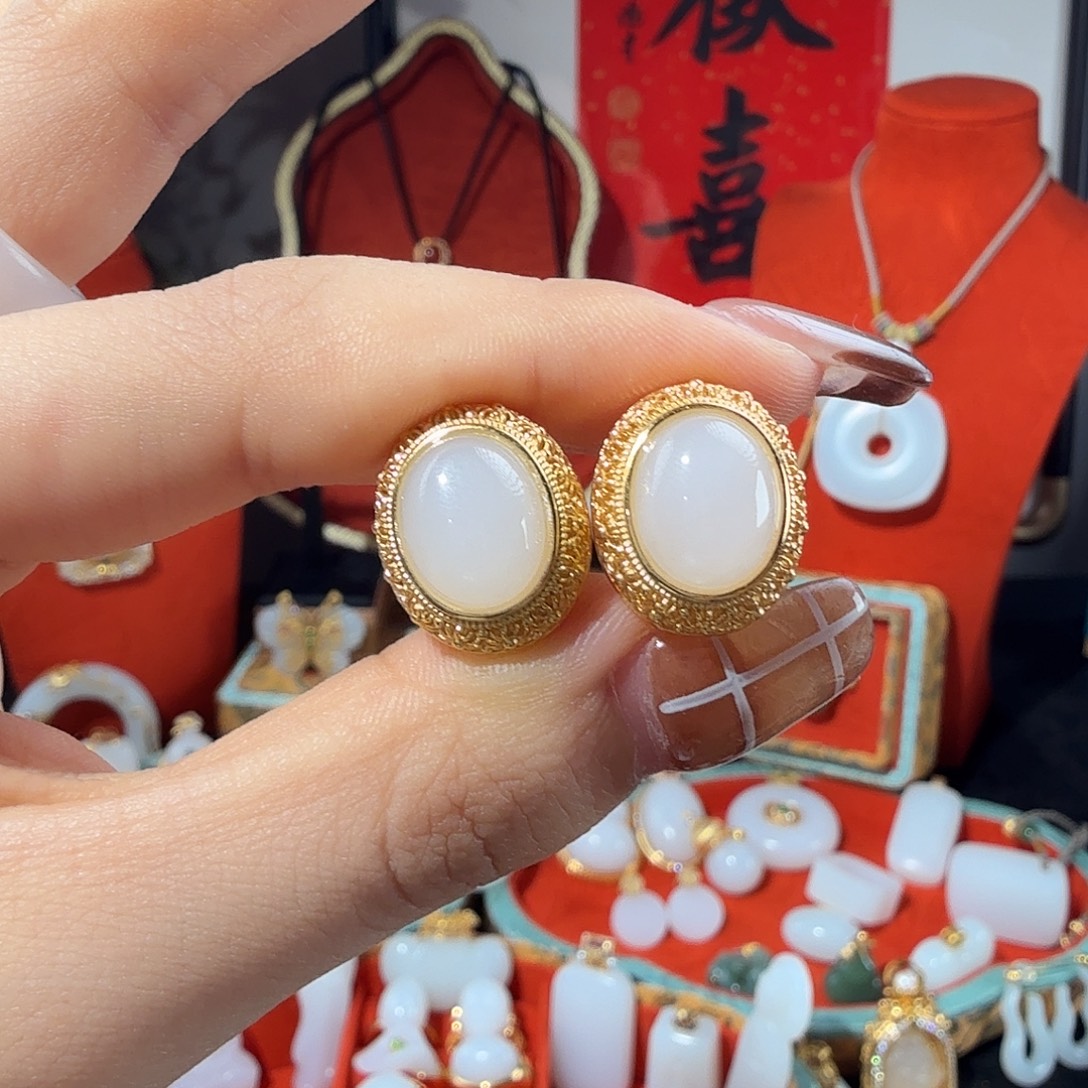 和田玉银S925镶嵌颈饰