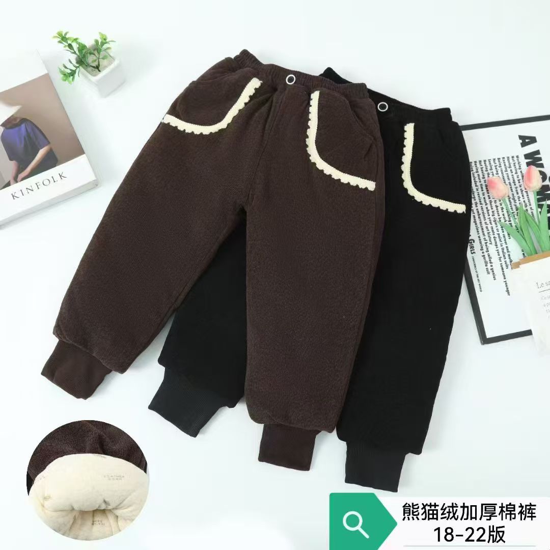 花边棉裤秋冬加厚男童冬季