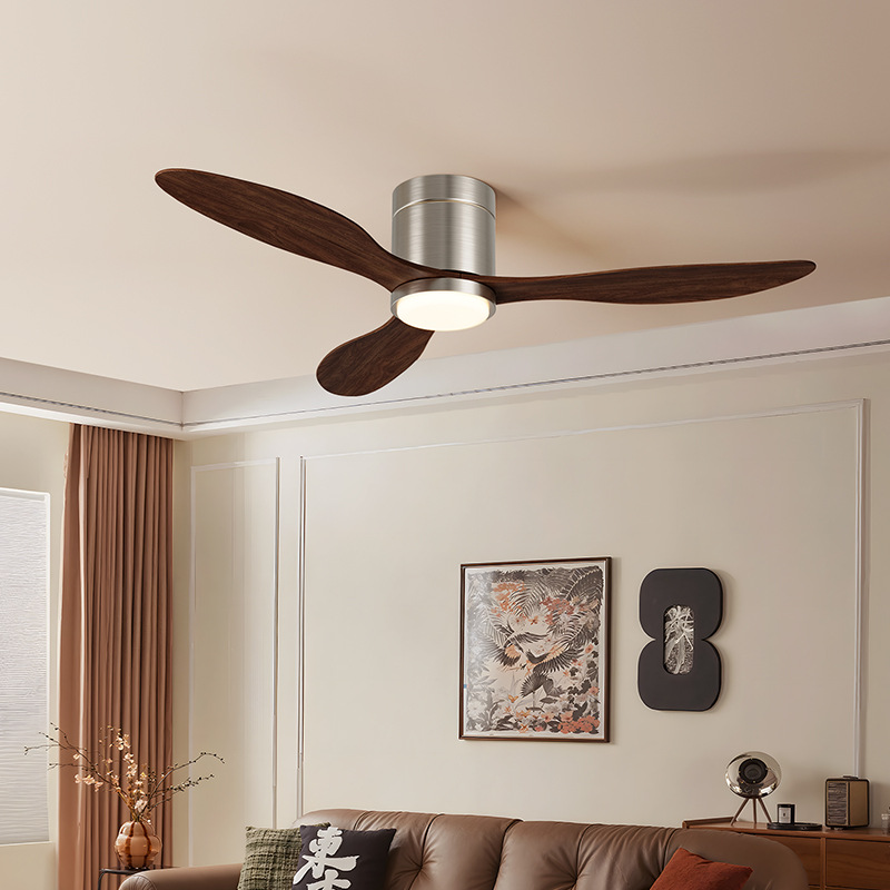 中古风简约全光谱卧室吸顶风扇灯家用智能变频卧室餐厅书房吊扇灯