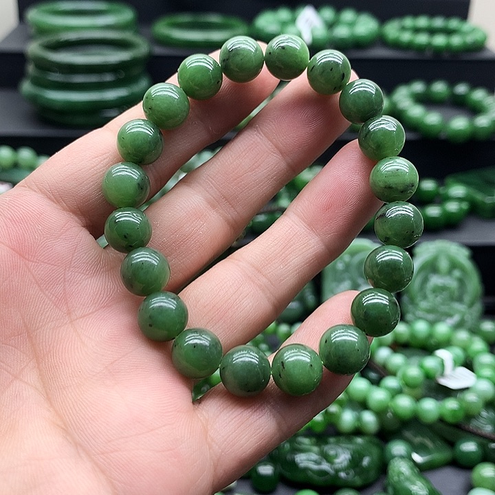 手链未镶嵌和田玉（碧玉）