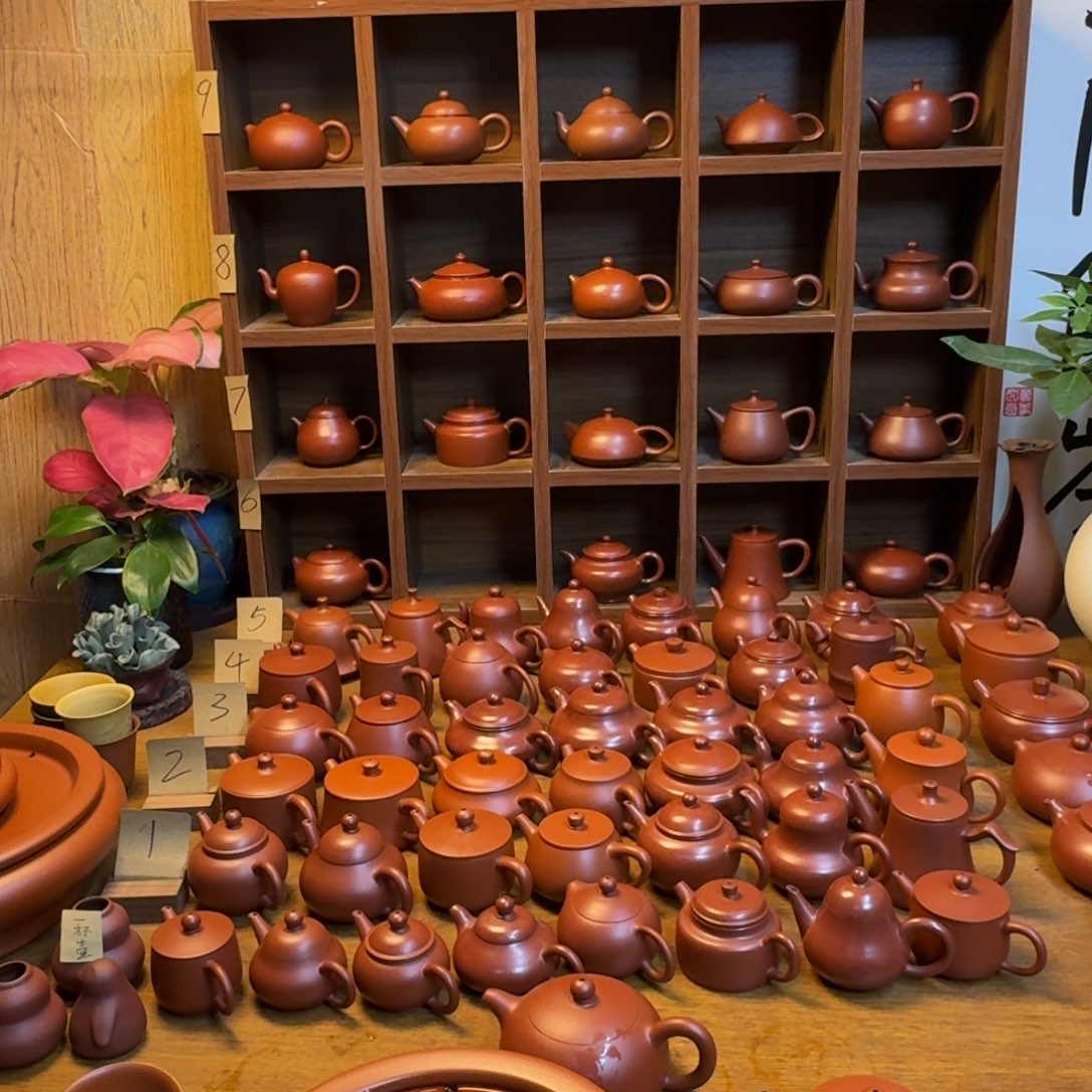 茶壶紫砂潮州朱泥壶水平+茄瓜