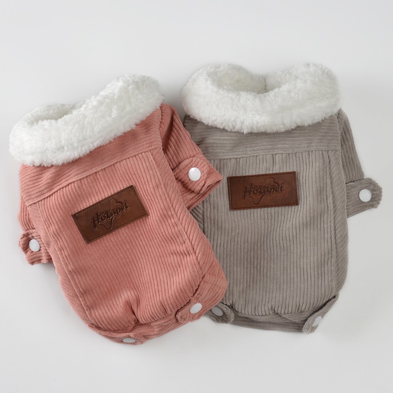 冬款加绒加厚狗狗马甲亚马逊狗狗衣服秋冬加绒加厚保暖宠物马甲泰