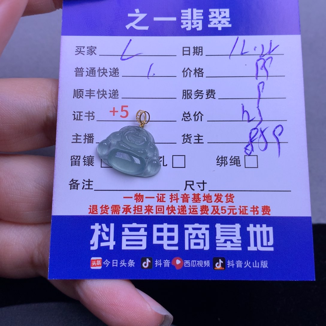 颈饰18K金镶嵌翡翠L****2