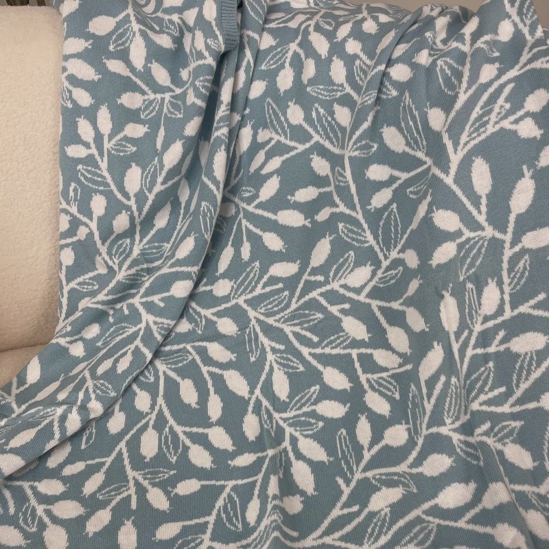 【两用披肩盖毯】针织全棉休闲两用披肩盖毯花型灰色布床花色多色