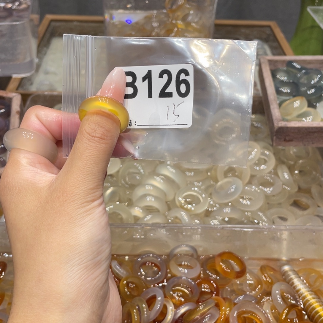 玛瑙/玉髓未镶嵌戒指126