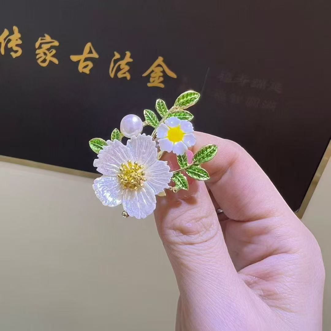 天然珍珠胸针 小雏菊胸针 【王伟优选专属】