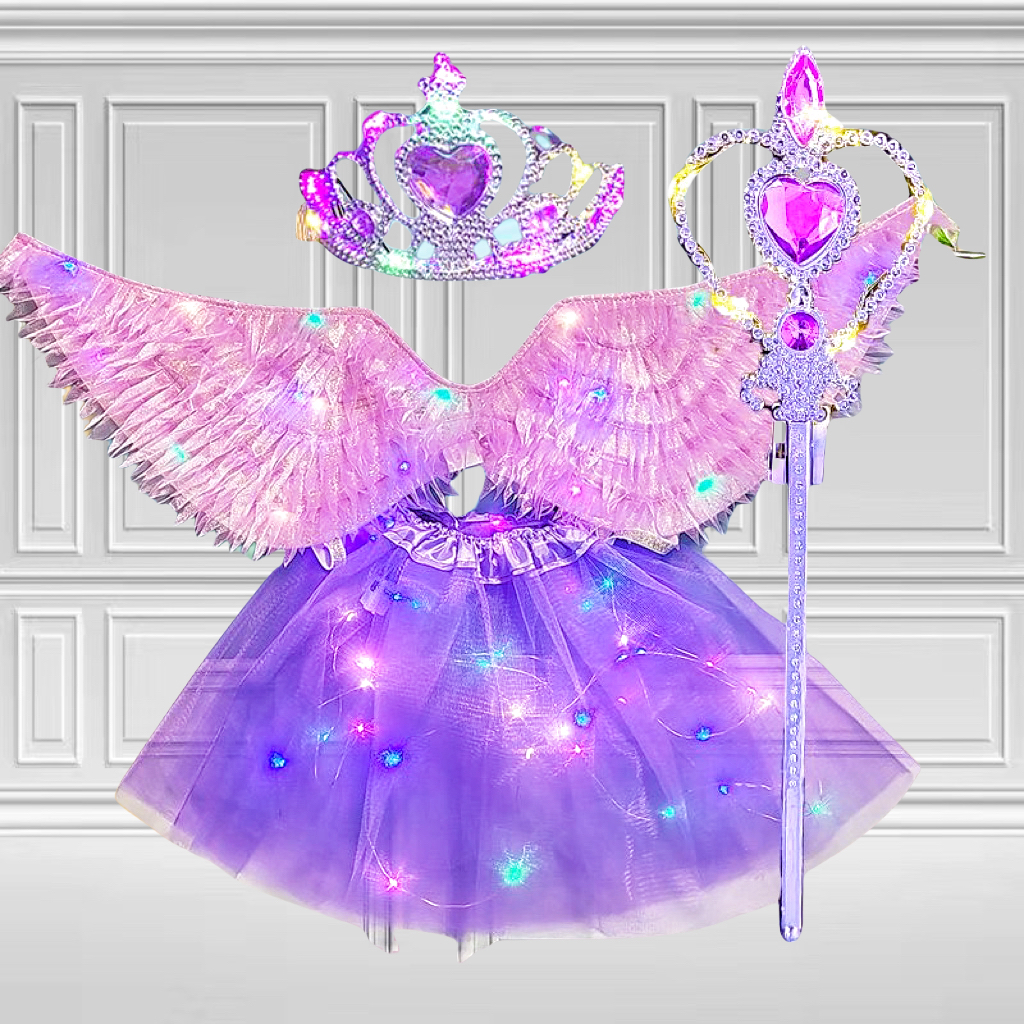 发光益智天使翅膀小女孩蝴蝶背饰奇妙仙子魔法棒花仙子玩具正版