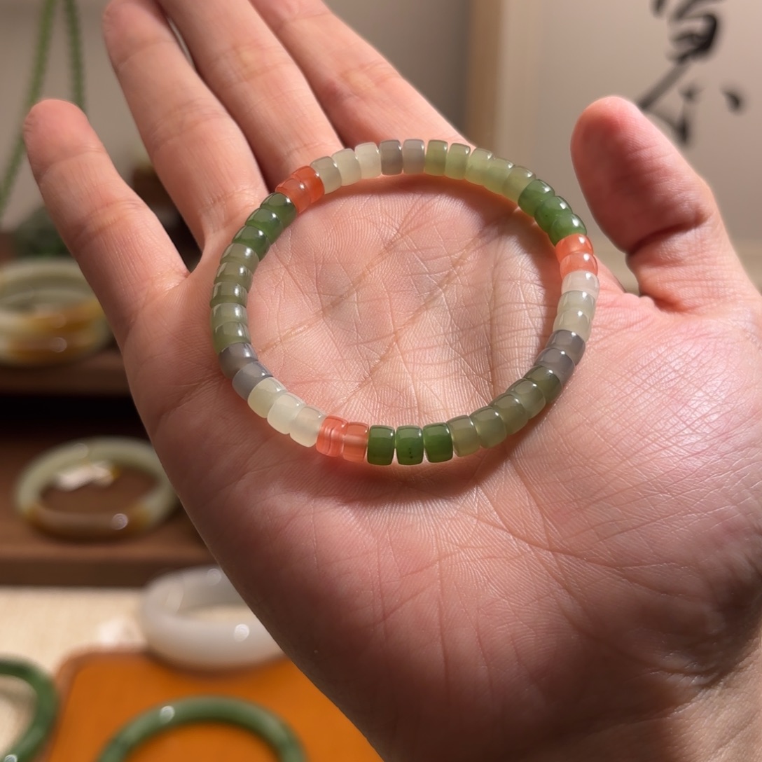和田玉（糖玉）手链未镶嵌