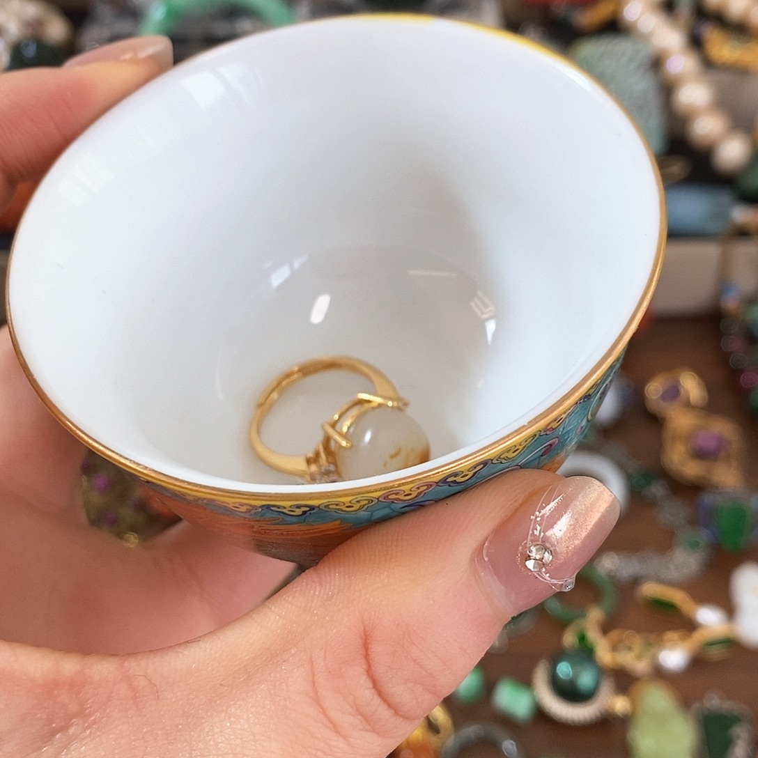 白***衣杯瓷器杯子漂亮漂亮精美
