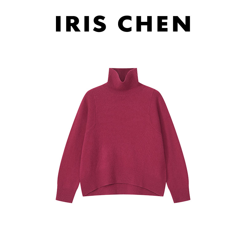 IRIS CHEN 暖空气 2025冬款“100绵羊毛300g”高领打底衫25SY1045