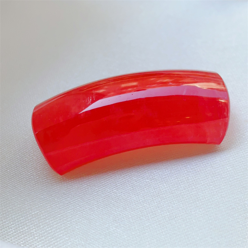 天然冰种红纹石吊坠老矿弧形戒面裸石阿根廷DIY设计女吊坠高品质