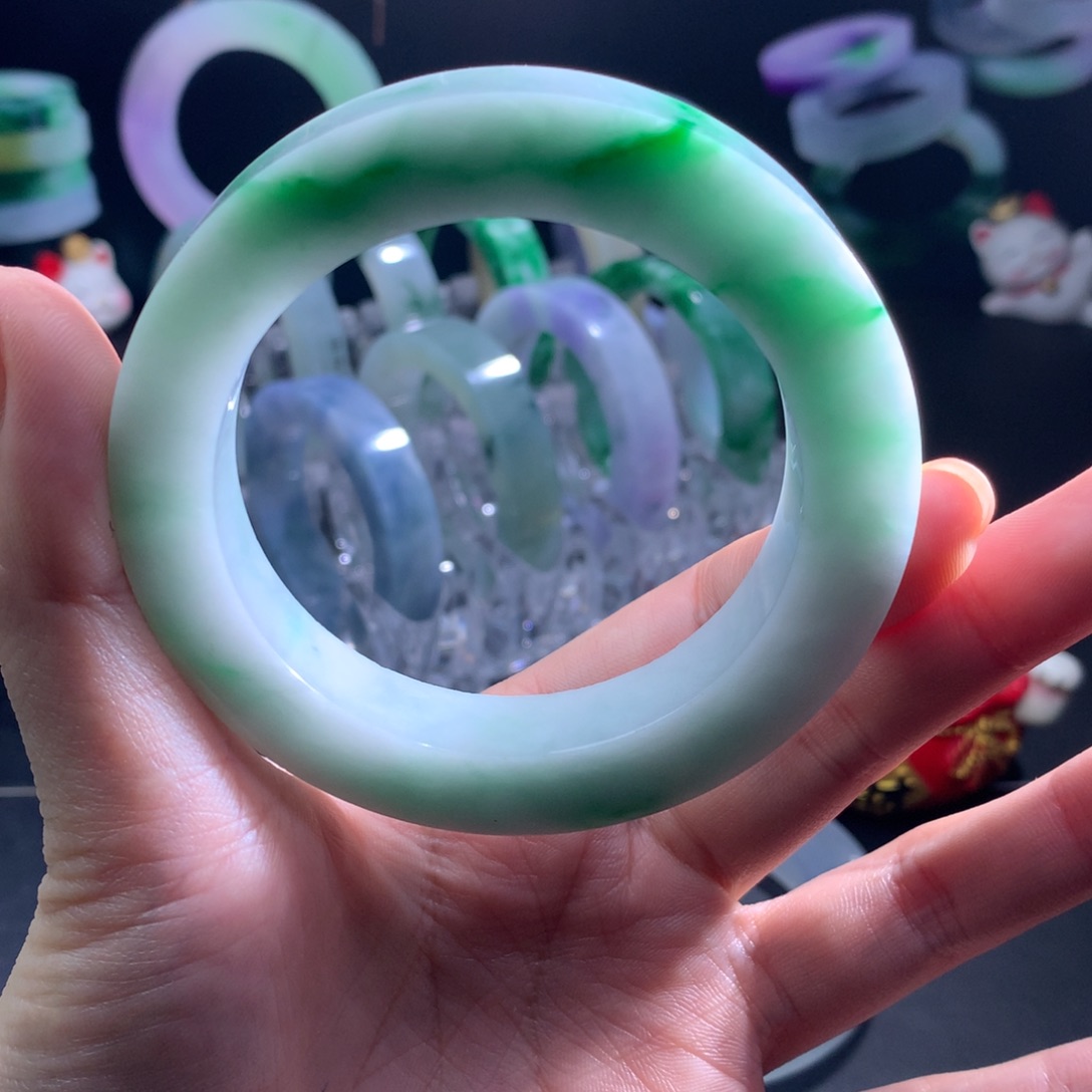 定制翡翠手镯未镶嵌禄*林