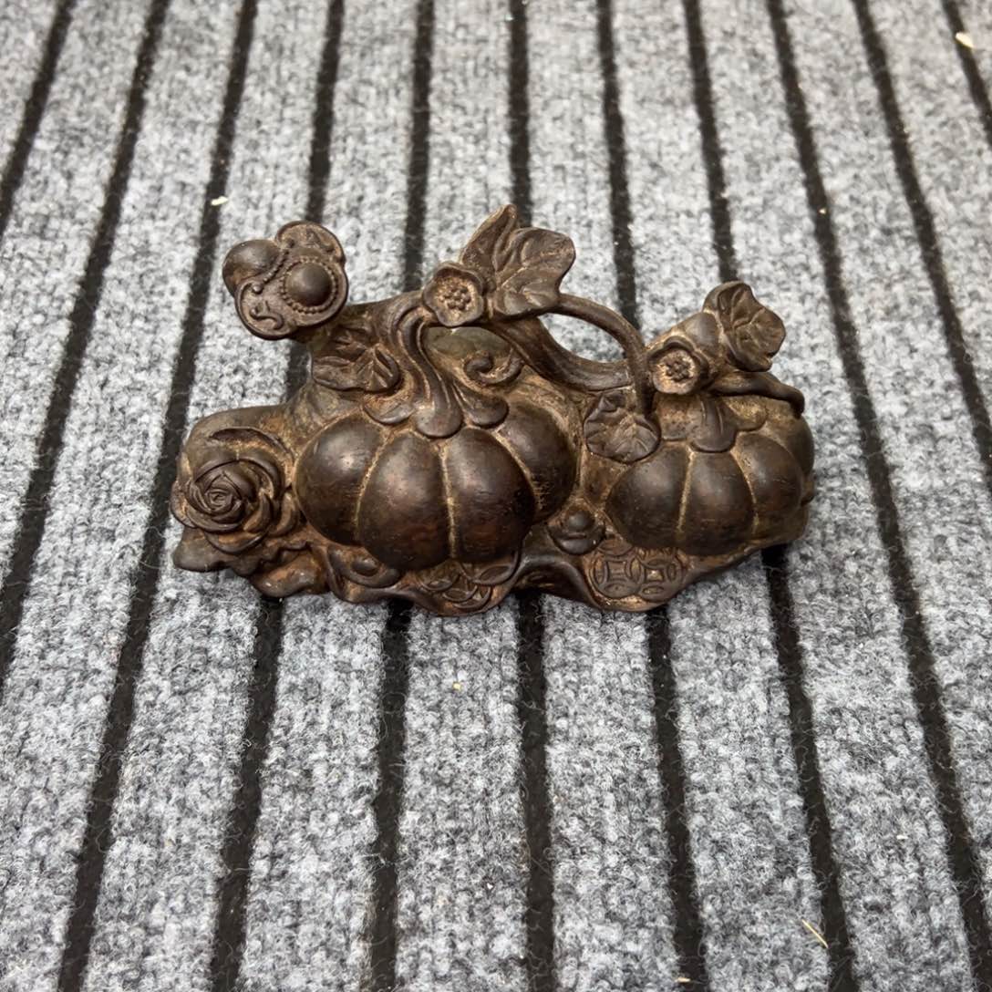 【***堂黑檀木福瓜小摆件