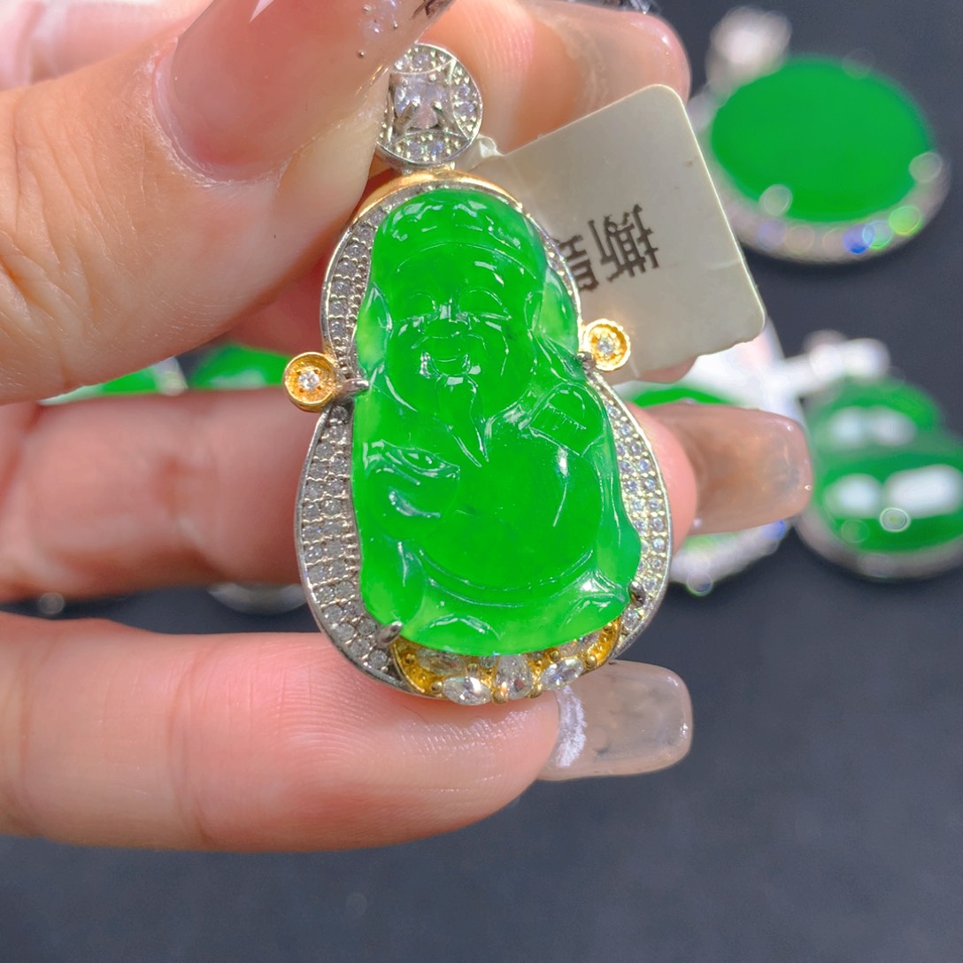 翡翠颈饰银S925镶嵌11111111111