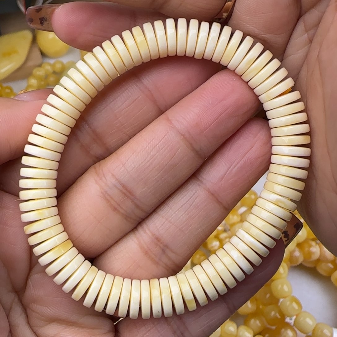 蜜蜡手链未镶嵌白蜡药片