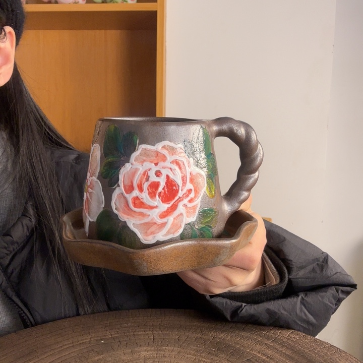 水***亭手捏手绘景德镇陶瓷