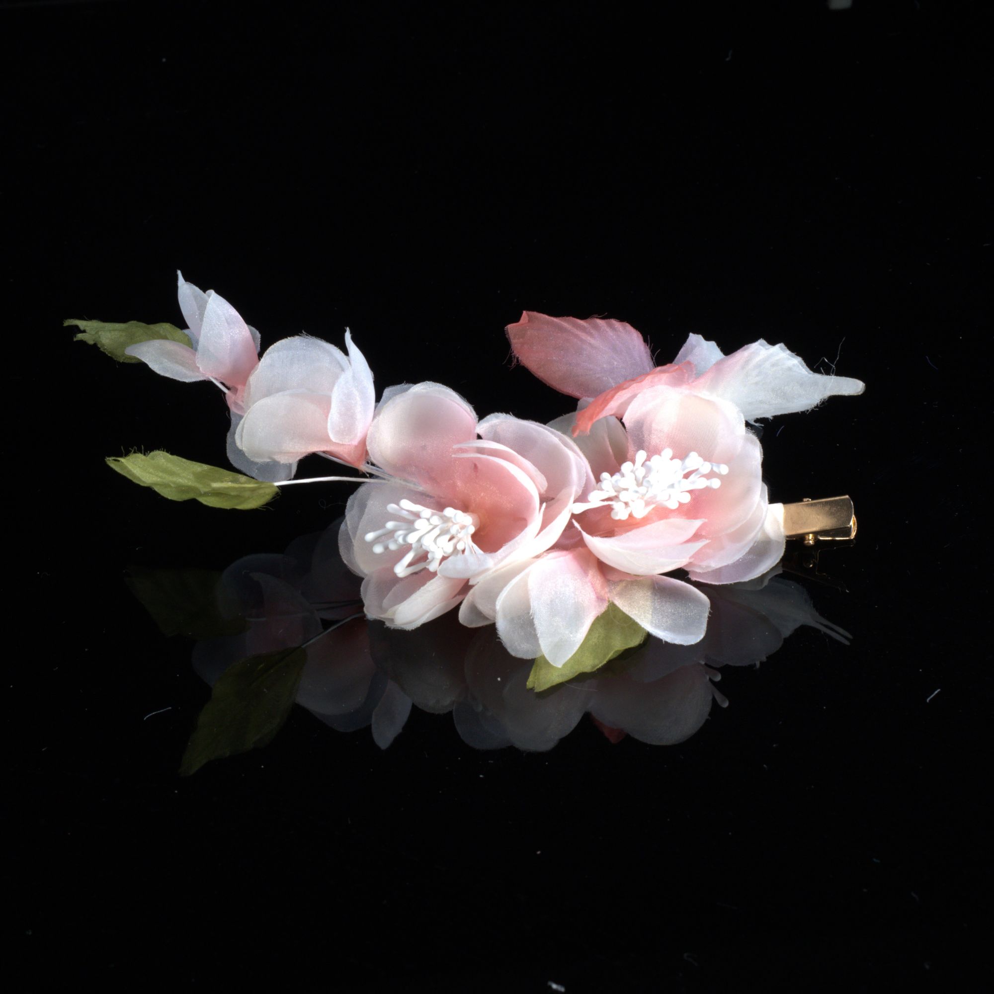 青丝记古风饰品古装发饰仙气飘飘烫花发夹 粉白芳踪 汉服发冠B352